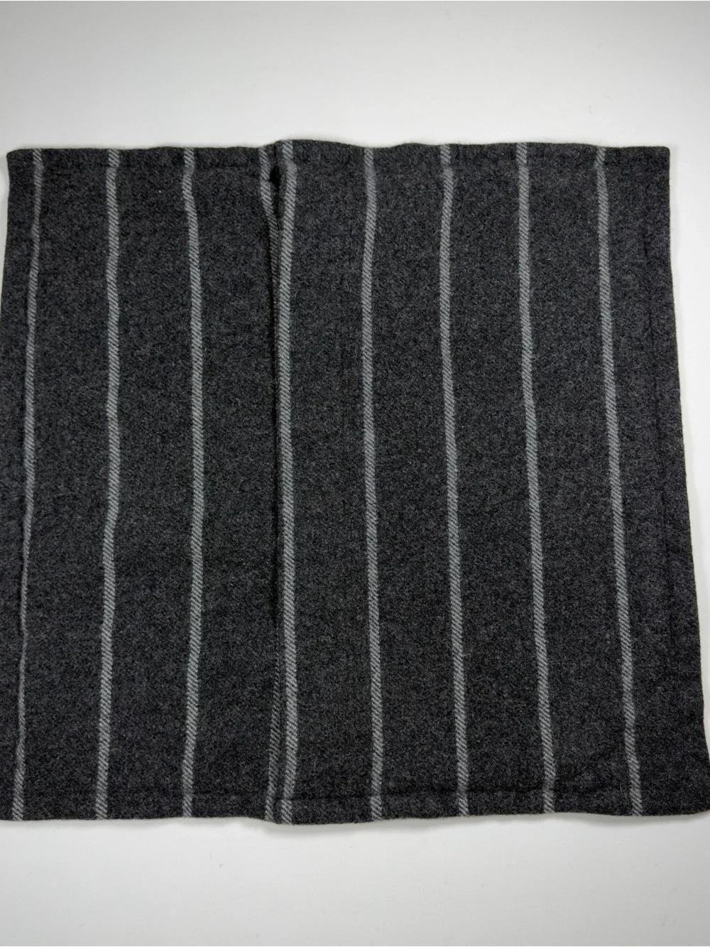 Pendleton Room & Board 1 Wool Blanket & 2 Shams Set Irving Stripe 79x82 Grey USA
